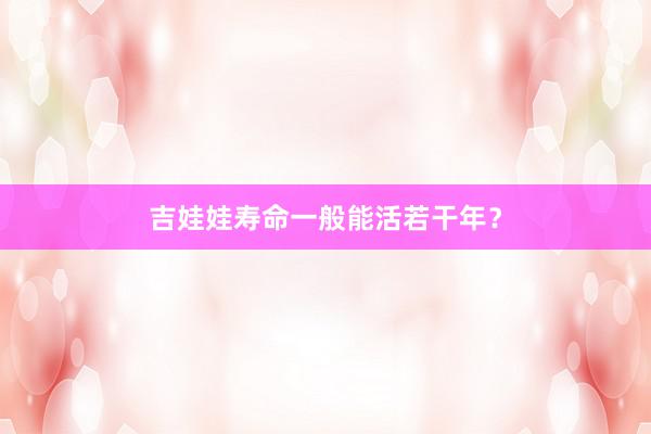 吉娃娃寿命一般能活若干年?